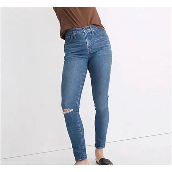 Madewell 10” High Rise Skinny Lightly Distressed Women’s Sz W30 - Picture 1 of 5